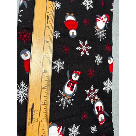 Winter Comfort Flannel Fabric with Penguins & Snowflakes 1/2 yard x 44" By Greta - Picture 2 of 5